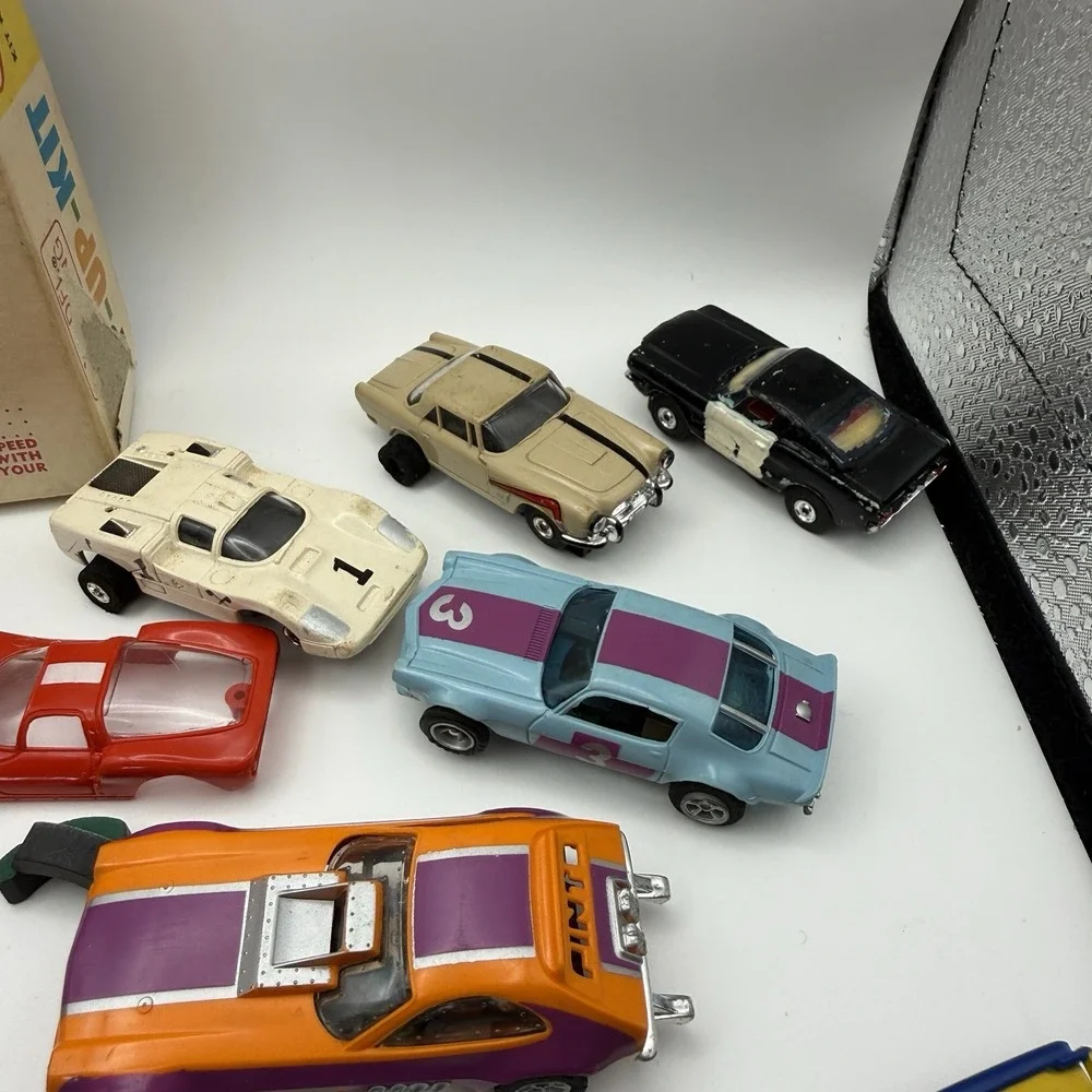 10pc+  Lot Vintage Aurora Slot Cars T-Jet Thunderjet 500 Corvette Porsche Bronco